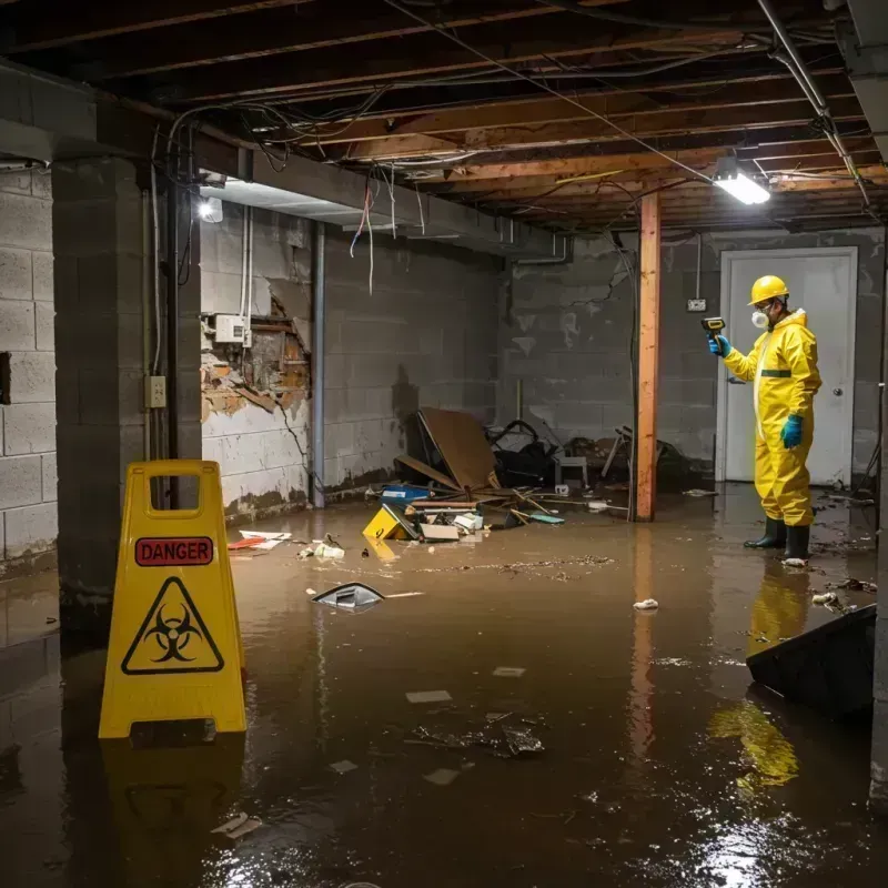 Flooded Basement Electrical Hazard in South Barrington, IL Property